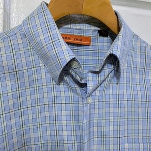 Sette Ponti Blue Check Shirt Extra Large XL